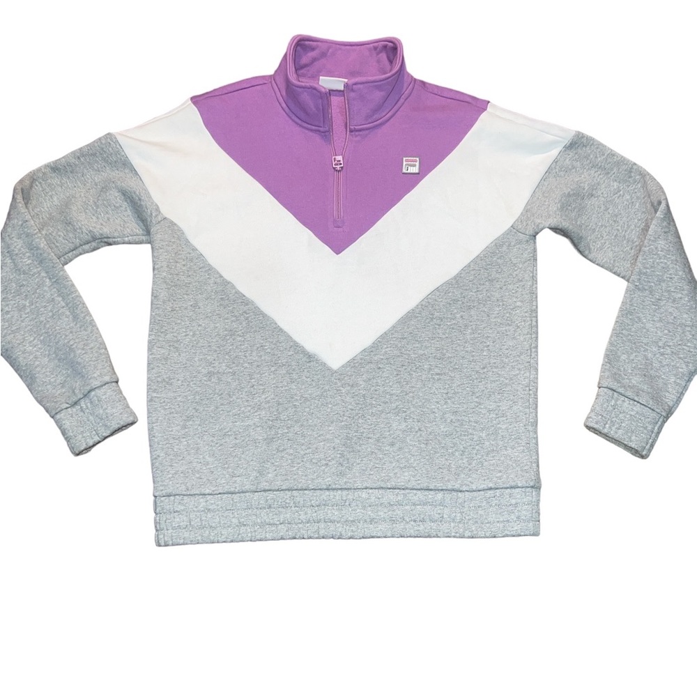 Fila Old School Style Qrt Zip color block sweatshirt